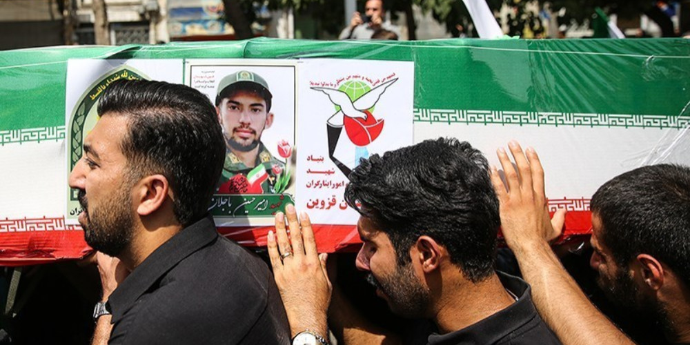 مراسم تشییع پیکر شهید مدافع وطن در قزوین برگزار شد